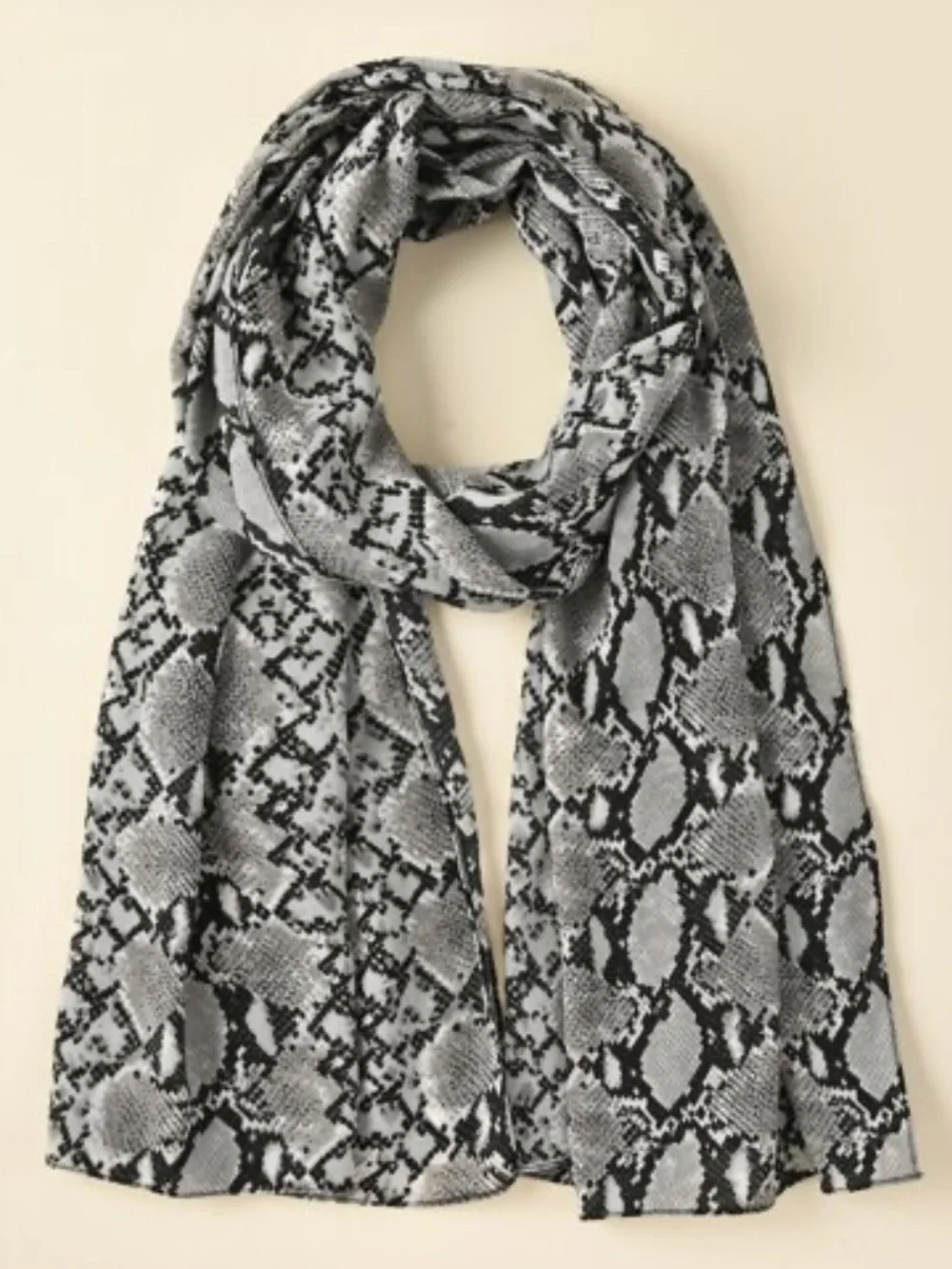 Beautiful Vintage Snakeskin-Print Scarf